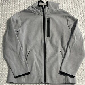 Old Navy Boys Light Gray Zip-Up Jacket